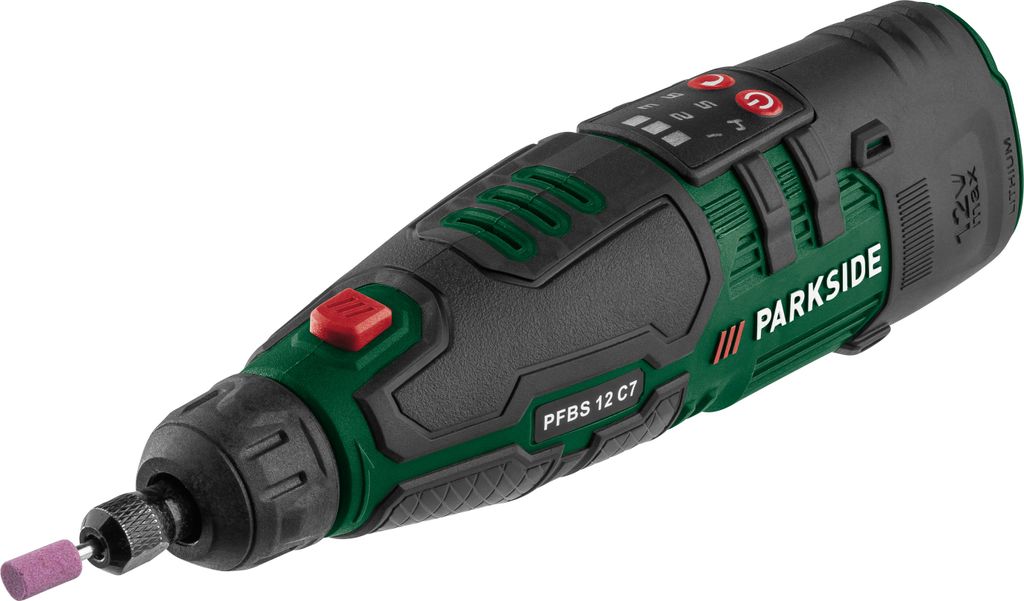 PARKSIDE Feinbohrschleifer Schleifmaschine PFBS 12 C7 12V mit Akku&Ladekabel