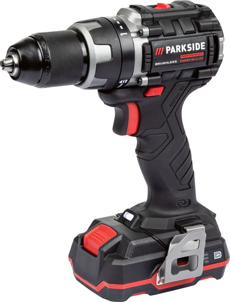 PARKSIDE PERFORMANCE 20V Akku-Bohrschrauber PABSP 20 Li C3 (1x 2.0 Ah + Ladegerät)