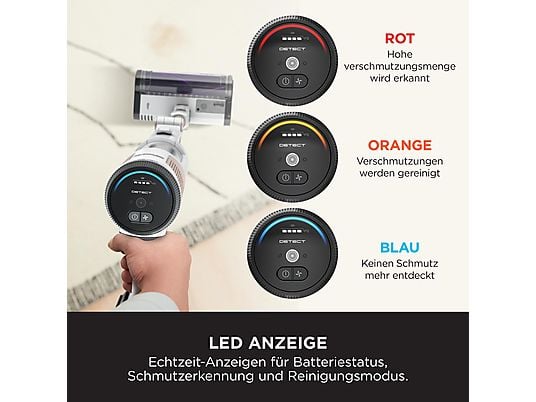 SHARK IW3612EU Detect Pro Stielsauger, Akkubetrieb, 240 Watt