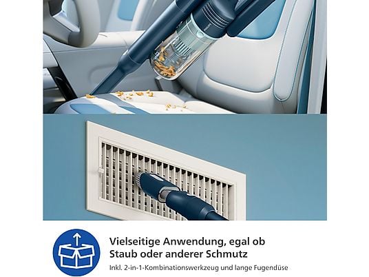 PHILIPS XC5242/10 Flex-it 5000 Series Laufzeit bis zu 60 Min., kabellos, Akkusauger, Stielsauger, Akkubetrieb, 25,2 Volt