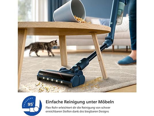 PHILIPS XC5242/10 Flex-it 5000 Series Laufzeit bis zu 60 Min., kabellos, Akkusauger, Stielsauger, Akkubetrieb, 25,2 Volt