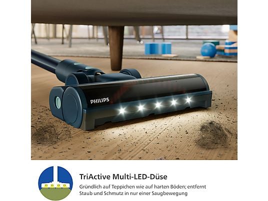 PHILIPS XC5242/10 Flex-it 5000 Series Laufzeit bis zu 60 Min., kabellos, Akkusauger, Stielsauger, Akkubetrieb, 25,2 Volt